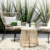 Camp Furniture Modern Rattan Outdoor Chair Leisure Small Table Chairs Combination Home Stay Creative Three Piece Set Sun Lounger