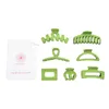 Morsetti YHJ Green Hair Accessorio set 7 pezzi 7 pezzi di regalo di grandi dimensioni Clip Accessori per capelli squallidi per donne Y240425