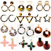 Bengelen kroonluchter nieuwe punk acryl acetaat metaal geometrische cross drop oorrel voor vrouwen meisjes mode cirkel brincos ooraccessoires sieraden