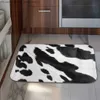 Alfombra de franela de alfombra con patrón de vaca al pie absorbente anti -slip de alfombra gruesa para la ducha de baño 40 * 60 cm Q240426