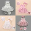 Girl's Dresses Newborn Baby Girl Dress Clothes Baptism Dress White Christening Dress For Baby Girl Lace Vestido Bebe Robe Bapteme 3 6 9 Months d240425