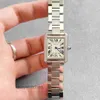 Cadran fonctionnant les montres automatiques Carter Watch Tank Fine Steel Diamond Small Quartz W5200013