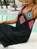 Sexy splicing hollow out haakhaak gebreide tuniek strand cover up cover-ups jurk slijtage strandkleding vrouwelijk V3922