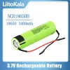 Liitokala Ny original NCR18650B 3.7V 3400mAh 18650 Li-ion uppladdningsbar batterisvetsning Silika gelkabel DIY