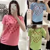 T-shirt Play Women Designer de alta qualidade Luxo Moda T-shirt Marca da moda de mangas curtas feminino colorido colorido de algodão puro de algodão vermelho casal de camiseta de camiseta