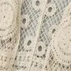 Kamizelka z frędzlami Summer damska cienki płaszcz bez rękawów w środkowej długości kwiecisty pusta kamizelka moda moda dzika kobieta 240419