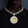 Strands Hip Hop Last Supper Pendant Necklace Ice Jesus Religious Pendant Cuban Chain Rap Singer Jewelry Mens and Womens Gifts 240424