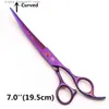 Tesoura de cabelo Dragão roxo de 7,0 polegadas de 8,0 polegadas Clipper Profissional Cat and Dog Curly Hair Clip Z3005 Q240426