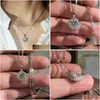 Other Choucong Arrival Luxury Jewelry 925 Sterling Sier Round Cut White Topaz Cz Diamond Party Pendant Women Wedding Necklce Gift Dr Dhw7N