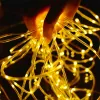 Bandes 30m à LED solaire Tard à corde féerie de fée légère extérieur décoration de Noël imperméable 2024 Party Pathway Garland Decor