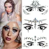 Tattoo Transfer Face Jewels Tattoos for Women Party Makeup Decor Diamond Rhinestone Face Stickers 3D Self Adhesive Body Eyebrow Diamond Stickers 240427