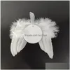 Sublimering tomma grossist ängel fjäder vingar dekor prydnad rund och hjärtform aluminium hängande charms droppleveranskontor s dhr2t