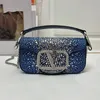 Sac de fourre-tout du soir de luxe Dac à main Crystal Diamond Crossbody Sac Fashion Fashion Silver Chain Sac à bandoulière