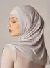Hijabs Islamic Modal Black Hijab Abaya Hijabs für Frau Abayas Jersey Hijab Schal Muslim Kleid Frauen Turbane Turban Instant Head Wrap D240425