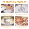 Formen 4pcs Waffelform mit Griff Metall Langlebiger Rosette Cookie Tool Sternblumenkreis Waffelhersteller für Küchenbacken Kochen