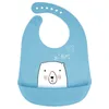 Silicone Bib Imperproofing Adjustable Baby Cartoon Kids Girl Boy Boy Saliva Tiron imprimé APRON 240422