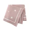 Couvertures née bébé couverture étoile Boy en tricot fille Swaddle Wrap Quilts Toddler Infant Pousteille de poussette