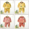 Dresses Children Pyjamas Winter Kids Clothing Sets Warm Fleece Pamas for Boys Thicken Dinosaur Girls Sleepwear Baby Thermal Underwear