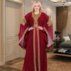Etniska kläder 2 -stycken uppsättningar Abayas för kvinnor Dubai Luxury Black Boubou Muslim Fashion Dress Caftan Marocain Wedding Party Occasions