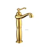 Banyo Lavabo muslukları Avrupa tarzı retro antika pirinç musluk fikstürü Altın Washbasin Su Tap Bathiroom Vanity