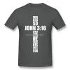 Chemises John 3 16 Christian Cross Religious Bible Verse Gifts Tshirt Man T-shirt Femme Haruku Streetwear