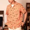 Chemises décontractées pour hommes Tornade rouge Aloha Shirt Japonais Seersucker Vintage Leisure Shirt Collar Cuban 240424