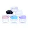 Lagringsflaskor 1/3 st resa runt Plastic Cosmetics Jar Makeup Box Nail Art Pot Container Prov Lotion Face Cream Bottle