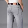 Męskie dżinsy 2024 Wiosna/lato nowe dżinsy męskie proste nogi luźne swobodne wygodne spodnie elastyczne młodzież klasyczny JeanSl2404