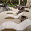 Muebles de campamento el natación piscina chaise jardín al aire libre jardín duradero fibra de sol salones de silla de sol