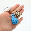 Один кусок ключей Luffy Ace Law Law Devil Fruit Key Chains Metal Chaveiro Keyring Trinket Anime Toys Подарки для друзей