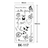 Tatouage Transfert Black Flower Tattoo Sketch Tattoo Autocollant Rose Blossom Tatouage Temporaire imperméable Faux tatouage pour femme Art Tatoo Sticker 240426