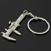 Keychains Lanyards Mini Portable Ruler Metal Keychain Bag Hanging Vernier Caliper Key Chains rostfritt stål Mätning av gjutningsverktyg Keyrings Nytt