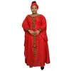 African Dresses for Women Muslim Lace Boubou Dashiki Traditional Africa Clothes Ankara Outfits Evening Gown With Headtie 240418