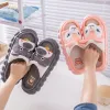 Sets Cartoon süßes Paar Innenbaumwäsche und Leinenschuhe nicht schlau dicke unten Damen Pantoffeln Sommerhaus atmungsaktive Hausschuhe