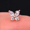 Chandelier en peluche 1pcs coréen Style Crystal Zircon Buttes Boucles d'oreilles Color Silver Fashion Small Boucle d'oreille Femme Girl Summer Party Bijoux