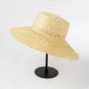 Womens Summer Hat Wide Brim Sun Bucket Dance Stage Performance Raffia Straw Beach 240423