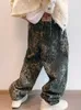 Jeans masculin Tan Tan Leopard Jeans pour hommes Pantalons denim pour hommes surdimensionnés surdimension