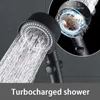 Pays de douche de salle de bain Nouveaux 5 modes Turbo Shower Turbo Turbo Chiche avec coton Filtre à une clé STOP SALLE SALLE SAVERIE DE SAL SEUR LE TEIL avec ventilateur