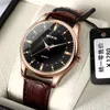 Wristwatches wokai yüksek kaliteli gökyüzü yıldızı basit rüzgar erkekler iş kemeri kuvars saat aydınlık su geçirmez retro spor saati izle