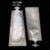 100 st 5/10/30 ml Clear Packaging Bag Stand Up Spout Pouch Plastic Hand Sanitizer Lotion Shampoo Makeup Fluid Bottles Travel Bag 240416