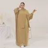 Roupas étnicas com capuz Abaya Robe para mulheres Nida Ramadan Hijab Vestido Longo de One Piece Roupa de Oração Islâmica Dubai Modesto Turco Abayas