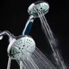 Bathroom Shower Heads 6 High Pressure Shower Head Combo Luxury 48 Settings Rainfall Hand Chrome 6745