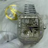 Moisanite Watch Hip Hop Buste Down Down 41mm Men Iced Out Brandled Watch VVS Baguette