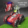 2 in 1 RC CAR Rタンク24Gリモートコントロール防水スタント4WD車両用自動玩具用の子供ボーイガールギフト240417