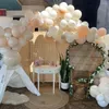 Party Decoration 118pcs Sand White Balloon Garland Arch Kit Double-Stuffed Peach Balloons For Wedding Baby Shower Bridal Engagement