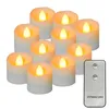 D2 12PCS Flickering Remote Control Electric Flameless Candle Light Lamp Battery Powered Bicicleta Fake Candle Bougie Mariage Led 240416
