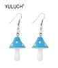 Yuluch Fashion Mushroom Pattern Long Dangle Earrings女性ファッションジュエリーパーソナリティレッドグリーンマジックドロップイヤリング8507525