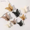 Haarclips Bruiltes Matte vlinder haarclip schattige vlinder decoratieve haarklauwen vrouwen paardenstaart haaraccessoires massieve bakel kleine haaienclip 240426