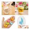 Coffee Tea Tools Cute Snail Bag Holder Food Grade Sile Shape Wine Glass Recognizer Mti Function Party Bar Tool Drop Delivery Home LL
