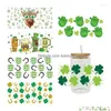 Window Stickers UV DTF Transfer Sticker St. Patricks Day för 16oz Libbey Glasses Wraps Cup Can DIY Waterproof D12855 Drop Delive DHED1